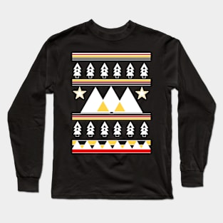 Wanderlust Christmas Pattern Long Sleeve T-Shirt